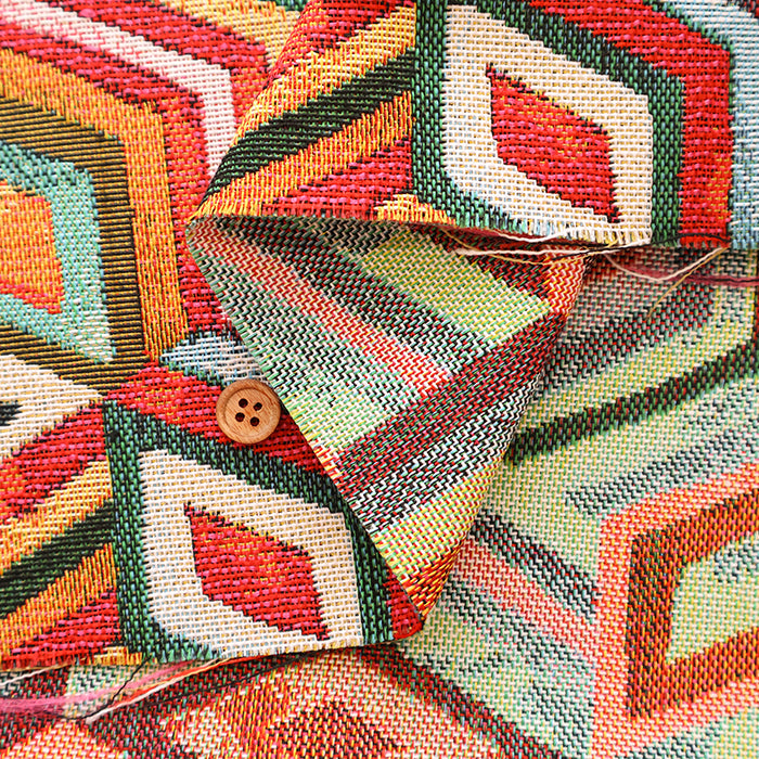 Made in France Gobelin Fabric - SAFECO Geometric Pattern - nomura tailor