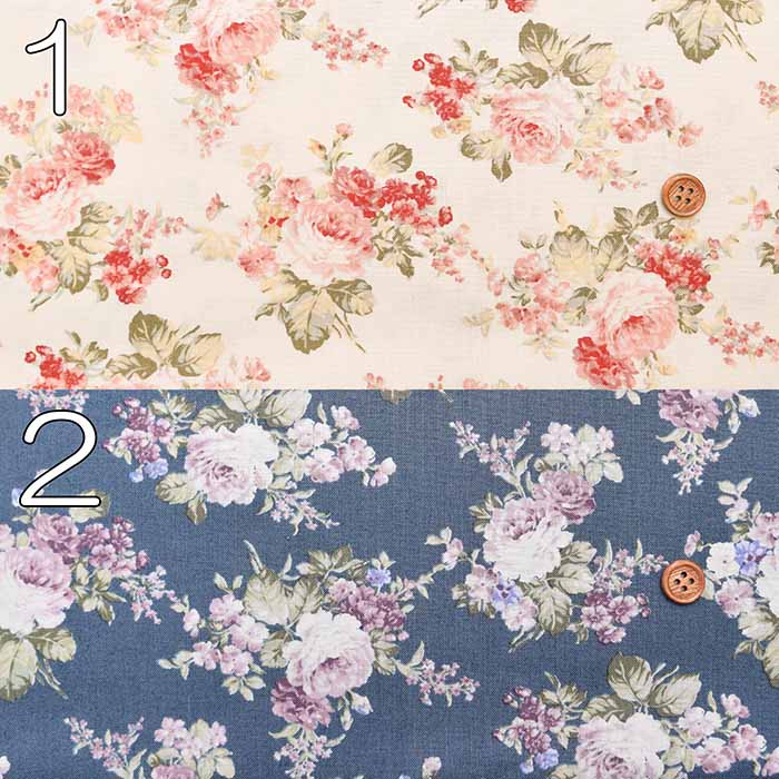 Cotton Scare Print Fabric - Flower Rose - nomura tailor