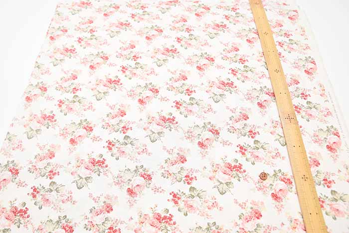 Cotton Scare Print Fabric - Flower Rose - nomura tailor