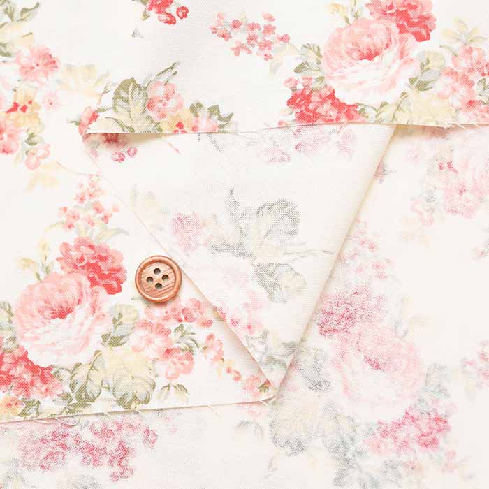 Cotton Scare Print Fabric - Flower Rose - nomura tailor
