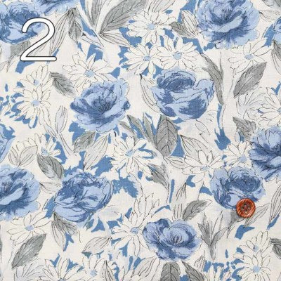 Cotton Scare Printed Fabric - Art Flower - nomura tailor