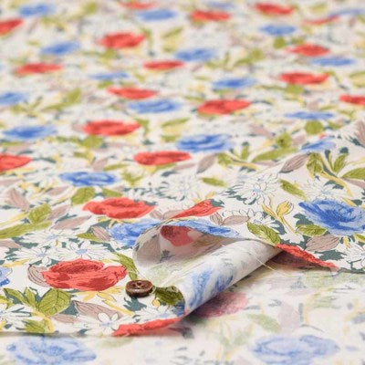 Cotton Scare Printed Fabric - Art Flower - nomura tailor