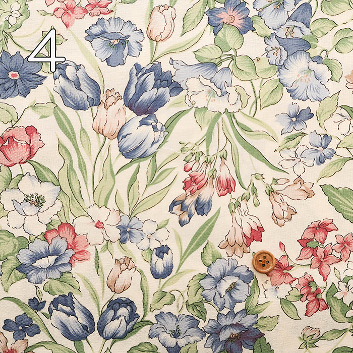 Cotton Scare Printed Fabric - Sign of Spring - nomura tailor