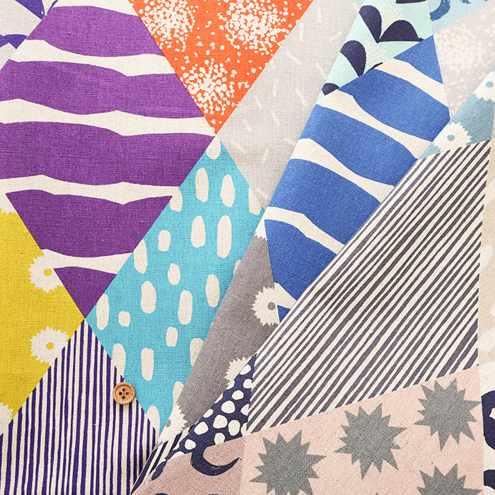 C/L Canvas Print Fabric echino Rhombus - nomura tailor