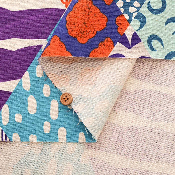 C/L Canvas Print Fabric echino Rhombus - nomura tailor