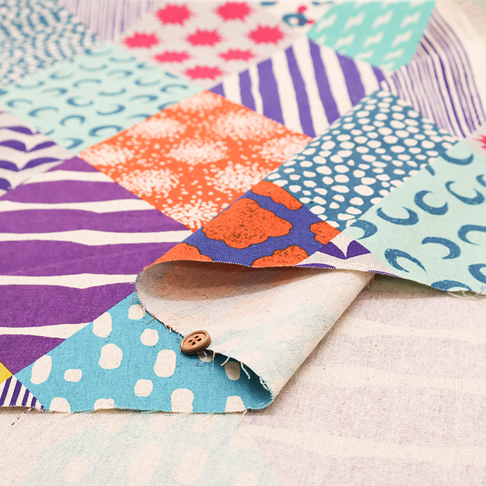 C/L Canvas Print Fabric echino Rhombus - nomura tailor