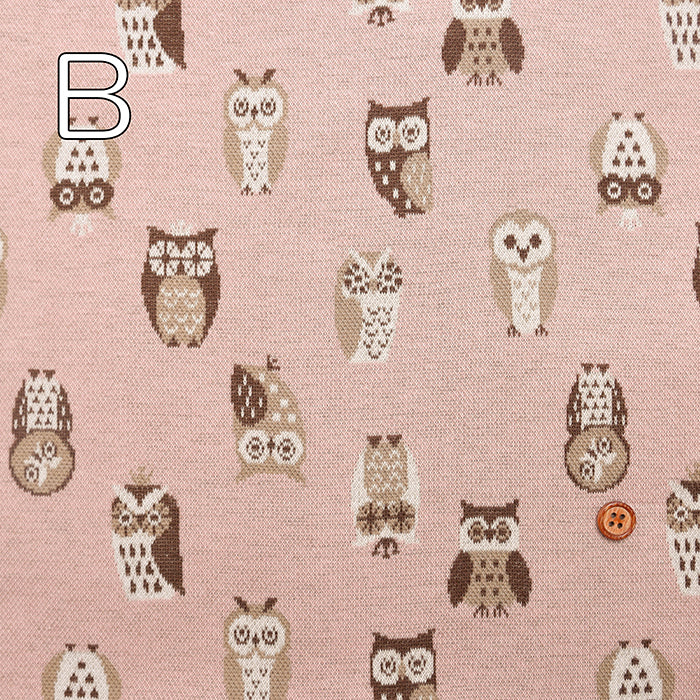 Cotton Knit Jacquard Fabric – Owl - nomura tailor