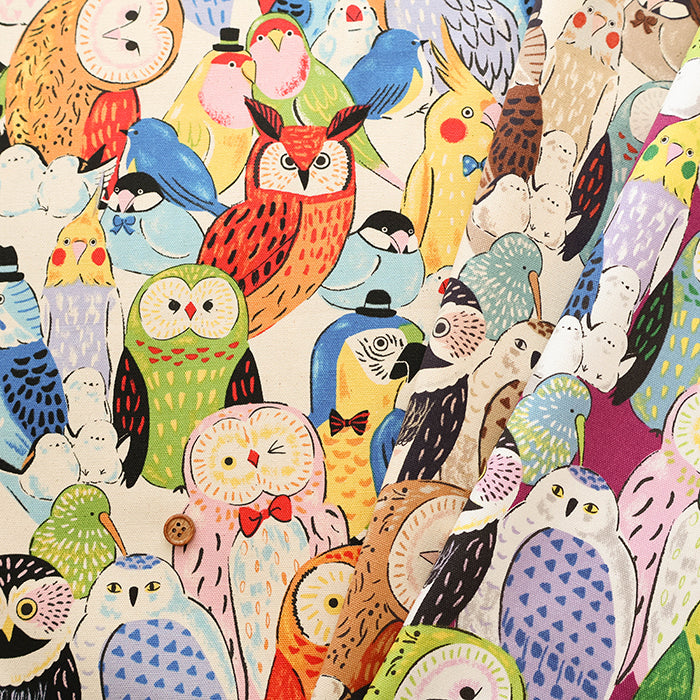 Cotton Oxford Fabric Powerful animal - Bird - nomura tailor