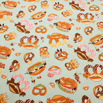 Cotton Oxford Fabric - Delicious Animal Pretzel Dog - nomura tailor