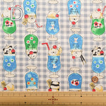 Cotton Oxford Fabric Delicious animal Retro - Cream Soda - nomura tailor