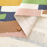 C/L Canvas Print Fabric - Border Brush - nomura tailor