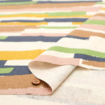 C/L Canvas Print Fabric - Border Brush - nomura tailor