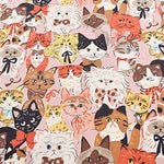 Cotton Oxford Printed Fabric - Powerful Animal Cat - nomura tailor