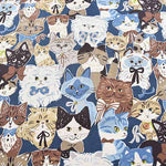 Cotton Oxford Printed Fabric - Powerful Animal Cat - nomura tailor