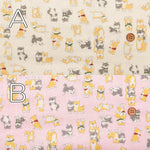 Cotton Double Gauze Print Fabric - Mini Print Shiba - nomura tailor