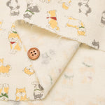 Cotton Double Gauze Print Fabric - Mini Print Shiba - nomura tailor