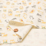 Cotton Double Gauze Print Fabric - Mini Print Shiba - nomura tailor