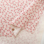 Cotton Muslin Printed Fabric - Mini Print Bichon Frise - nomura tailor