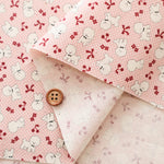 Cotton Muslin Printed Fabric - Mini Print Bichon Frise - nomura tailor