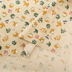 Cotton Dobby Fabric Sunny Dog JAPAN Shiba - nomura tailor