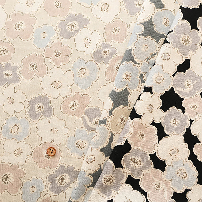 Cotton Oxford Fabric Smorkybotanical Poppy - nomura tailor