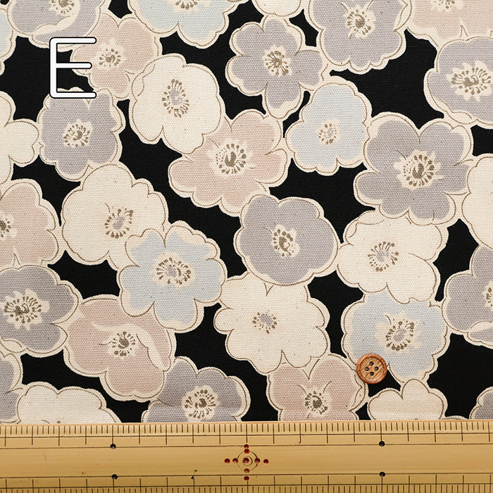 Cotton Oxford Fabric Smorkybotanical Poppy - nomura tailor