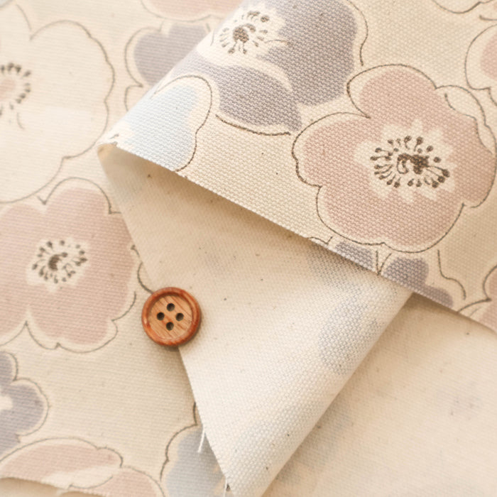Cotton Oxford Fabric Smorkybotanical Poppy - nomura tailor