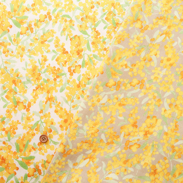 Cotton Double Gauze Print Fabric - Mimosa - nomura tailor