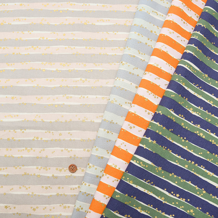 Cotton Oxford Fabric -  Linnea Basic - Strip with stars pattern - nomura tailor