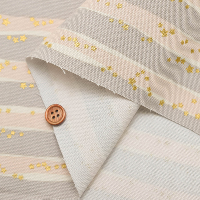 Cotton Oxford Fabric -  Linnea Basic - Strip with stars pattern - nomura tailor