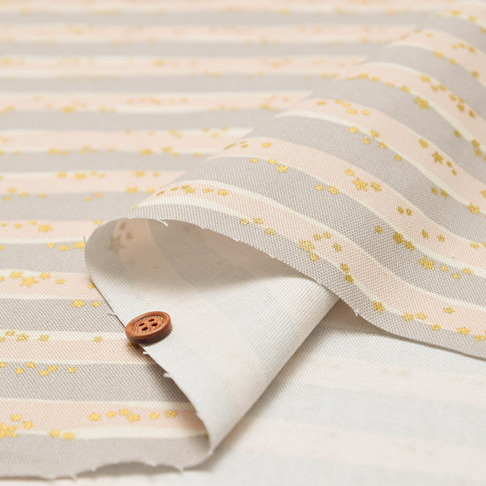 Cotton Oxford Fabric -  Linnea Basic - Strip with stars pattern - nomura tailor