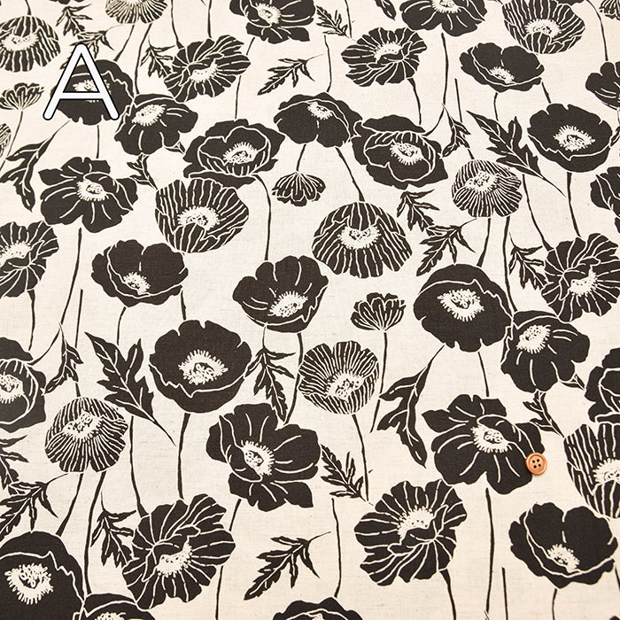 C/L muslin Print Fabric - Linnea Botanica - nomura tailor