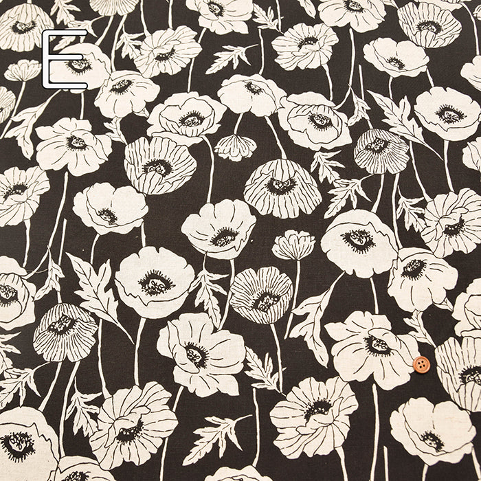 C/L muslin Print Fabric - Linnea Botanica - nomura tailor