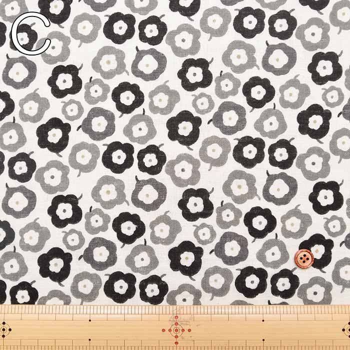 Cotton Double Gauze Fabric - Mini Print - funwari Flower - nomura tailor