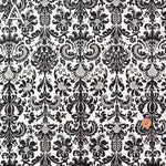 Cotton Oxford Print Quilted Fabric  - Damask - nomura tailor