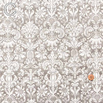 Cotton Oxford Print Quilted Fabric  - Damask - nomura tailor