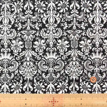 Cotton Oxford Print Quilted Fabric  - Damask - nomura tailor