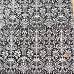 Cotton Oxford Print Quilted Fabric  - Damask - nomura tailor