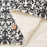Cotton Oxford Print Quilted Fabric  - Damask - nomura tailor