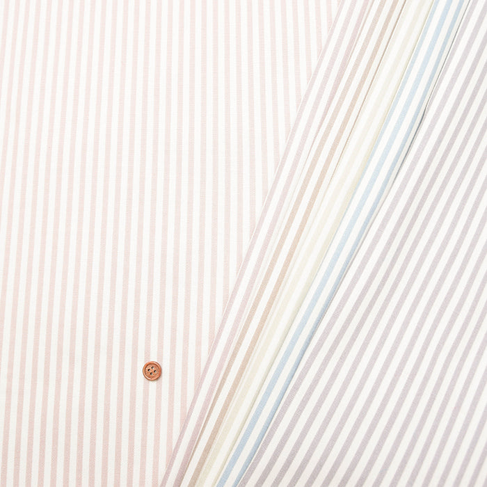Cotton Oxford Printed Fabric - Stripe - nomura tailor