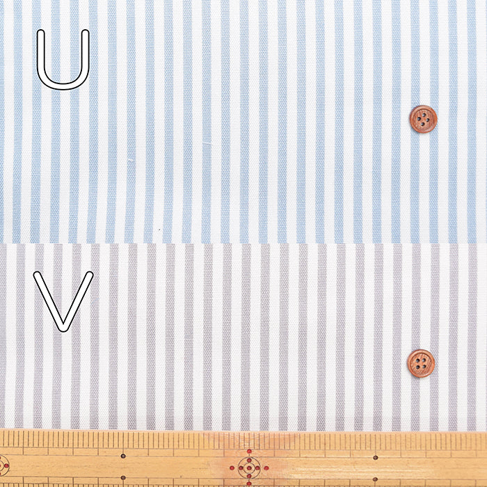 Cotton Oxford Printed Fabric - Stripe - nomura tailor