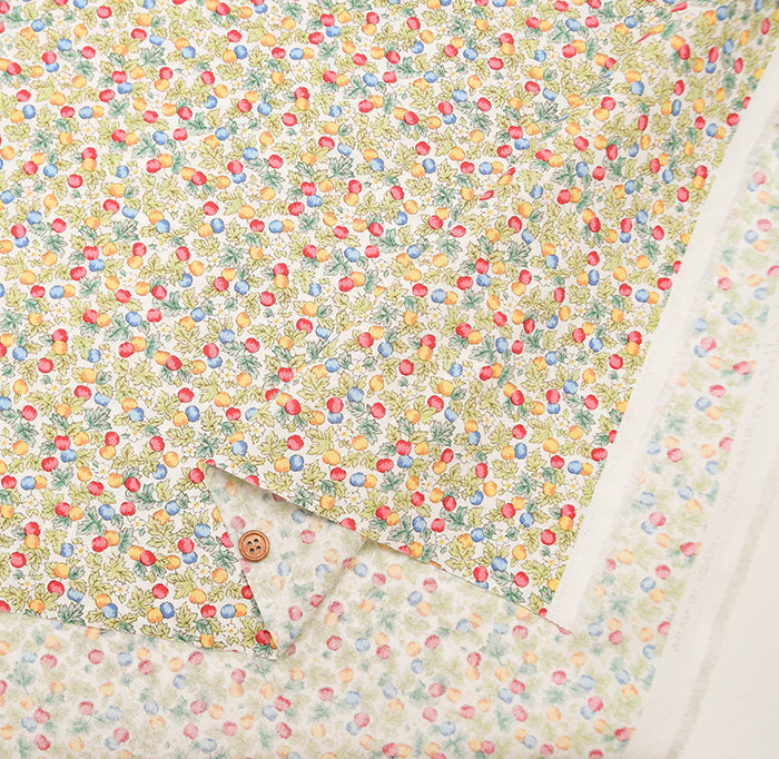 Cotton Square Printed Fabric - Fruits - nomura tailor