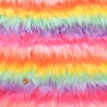 Made in China Polyester Rainbow Fur Fabric - nomura tailor
