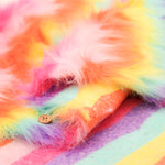 Made in China Polyester Rainbow Fur Fabric - nomura tailor