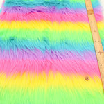 Made in China Polyester Rainbow Fur Fabric - nomura tailor