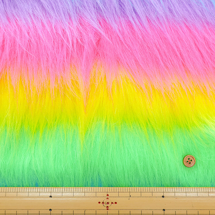Made in China Polyester Rainbow Fur Fabric - nomura tailor