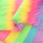 Made in China Polyester Rainbow Fur Fabric - nomura tailor