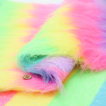 Made in China Polyester Rainbow Fur Fabric - nomura tailor