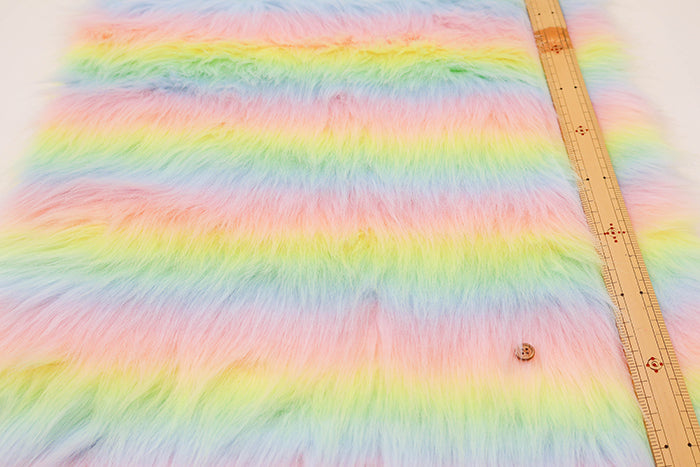 Made in China Polyester Rainbow Fur Fabric - nomura tailor