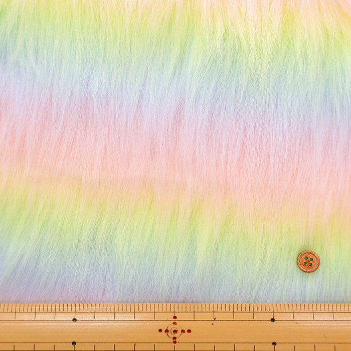 Made in China Polyester Rainbow Fur Fabric - nomura tailor